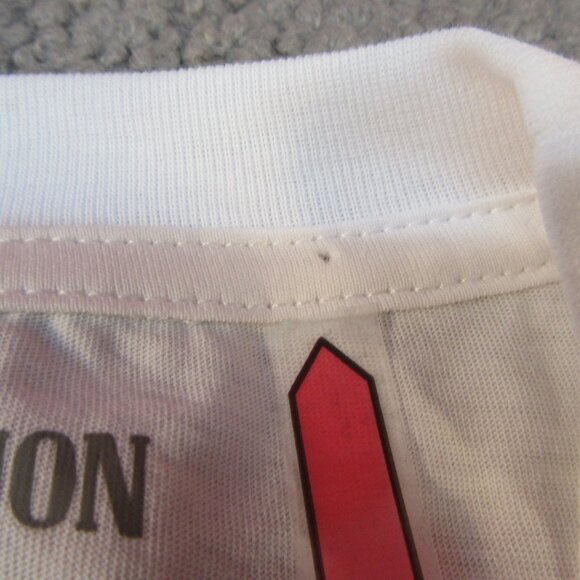 True Religion Men’s Graphic Tee – Size 2XL – Red & Blue Logo Graphic on White - Picture 5 of 8